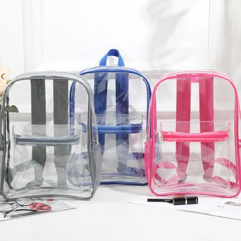 Transparent PVC Outdoor Sports – Canvas Backpack Casual recenzja i cena