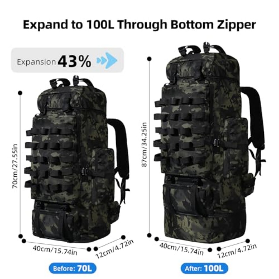 70L/100L Camping Hiking Backpa – Rain Cover Backpack recenzja i cena