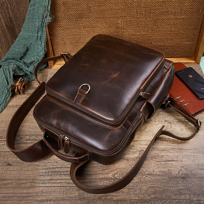Men's Top Grain Waxed Leather  – Leather Backpack Vintage recenzja i cena