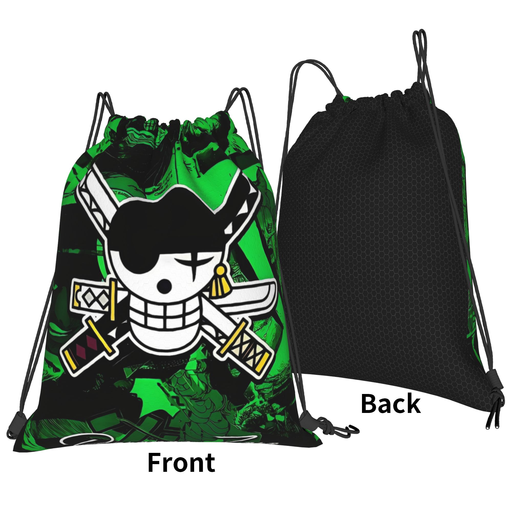 One Piece Zoro Skull Backpack  – Drawstring Gym Bag recenzja i cena