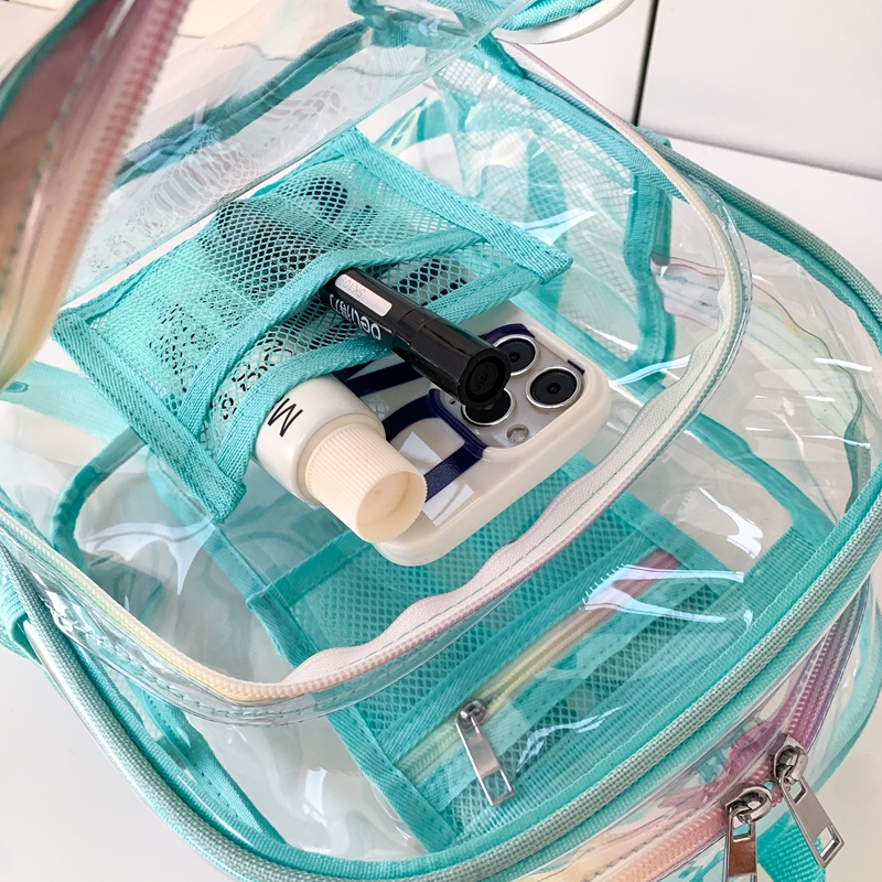 PVC Transparent Zipper Large C – Fashion Backpack Women recenzja i cena