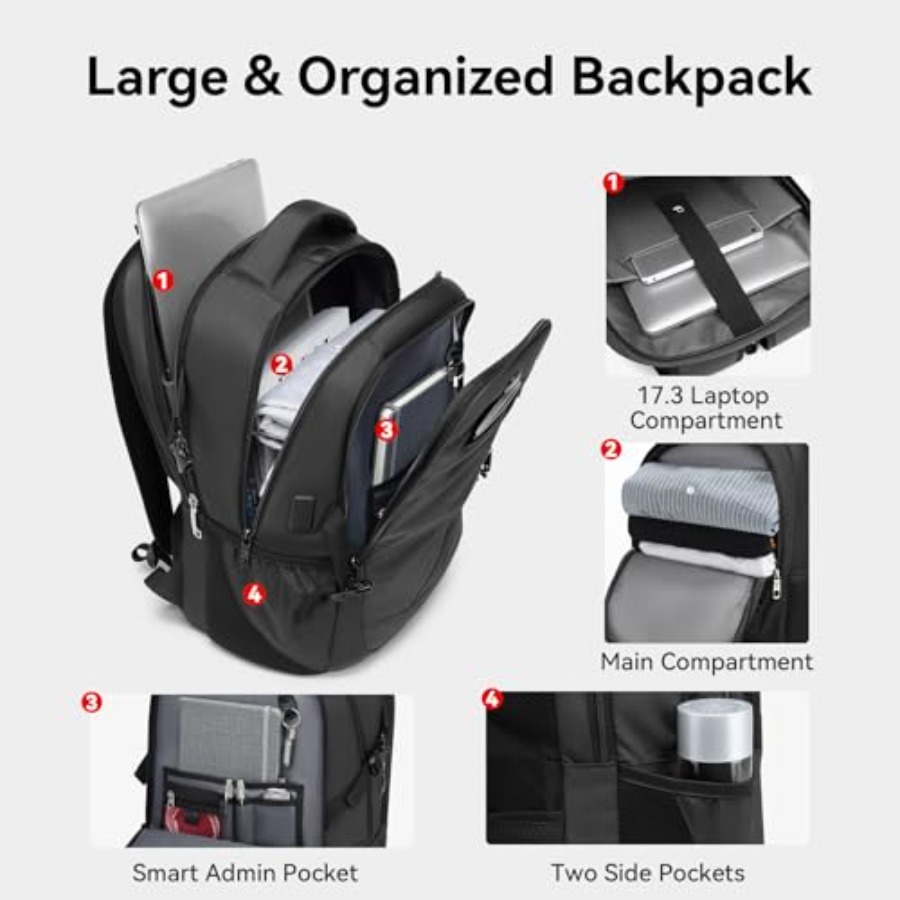 17.3'' Laptop Backpack for Men – Travel Backpack Anti Theft recenzja i cena
