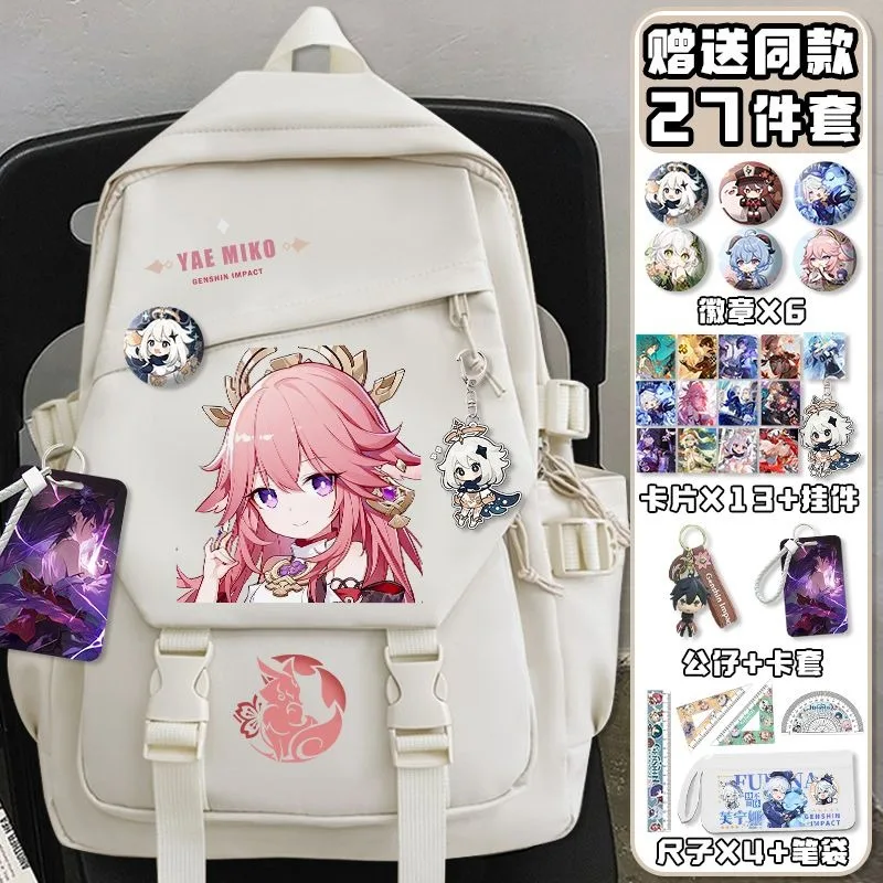 Black White, Genshin Impact, S – School Backpack Teen recenzja i cena