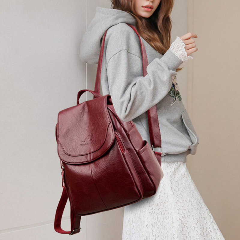 9 Color Women Soft Leather Bac – Leather Backpack Vintage recenzja i cena