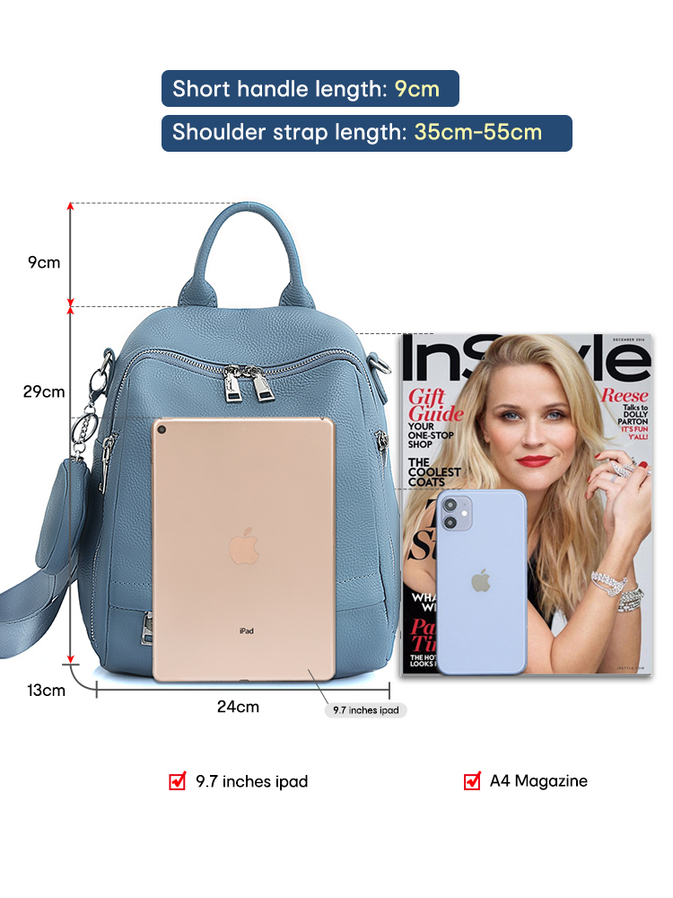 Zency Women's Genuine Leather  – Fashion Backpack Women recenzja i cena