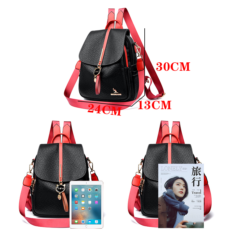 Women Large Capacity Backpack  – Leather Backpack Vintage recenzja i cena