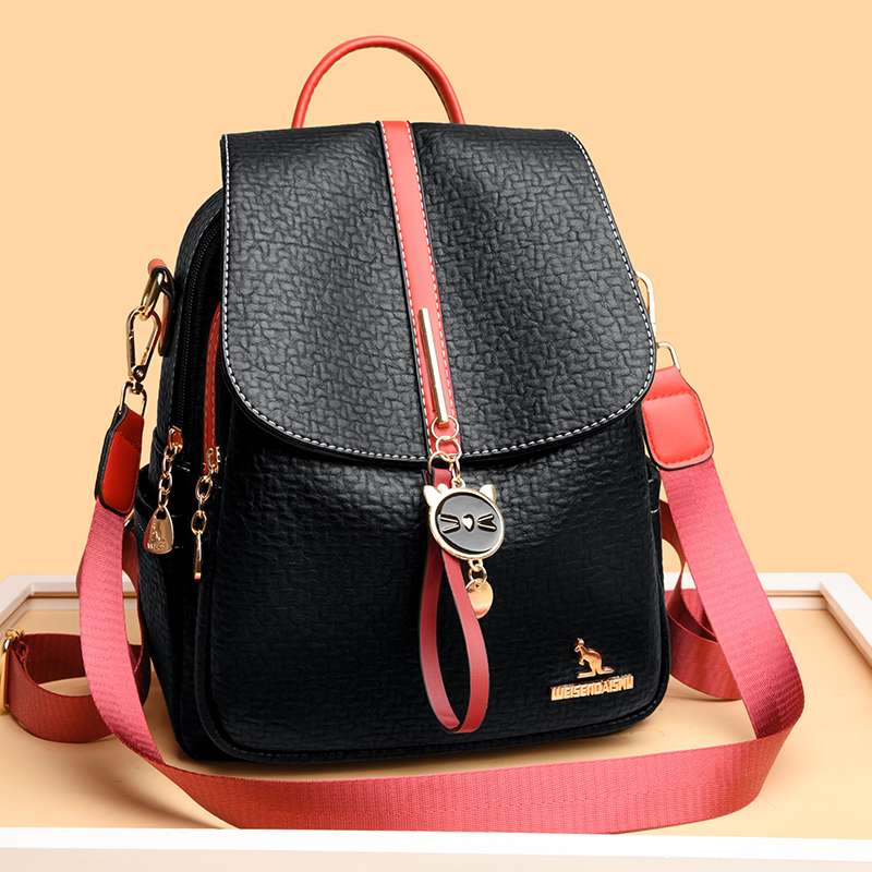 Women Large Capacity Backpack  – Leather Backpack Vintage recenzja i cena