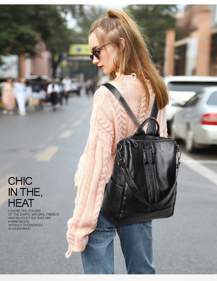 Women Soft Leather Backpack Sc – Canvas Backpack Casual recenzja i cena