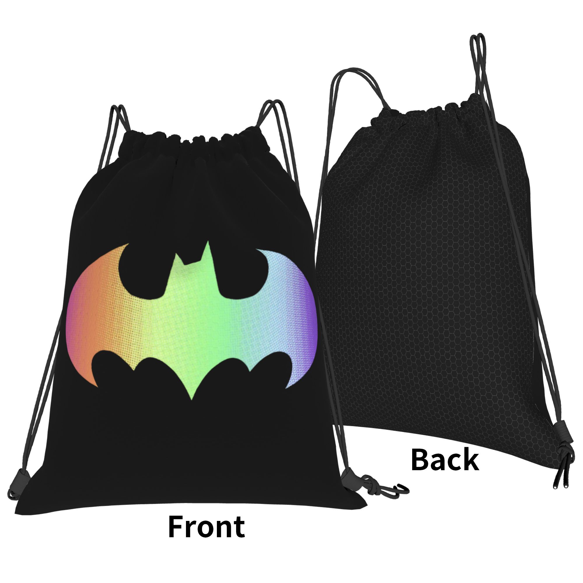 Batmans Logo Rainbow Gradient  – Drawstring Gym Bag recenzja i cena