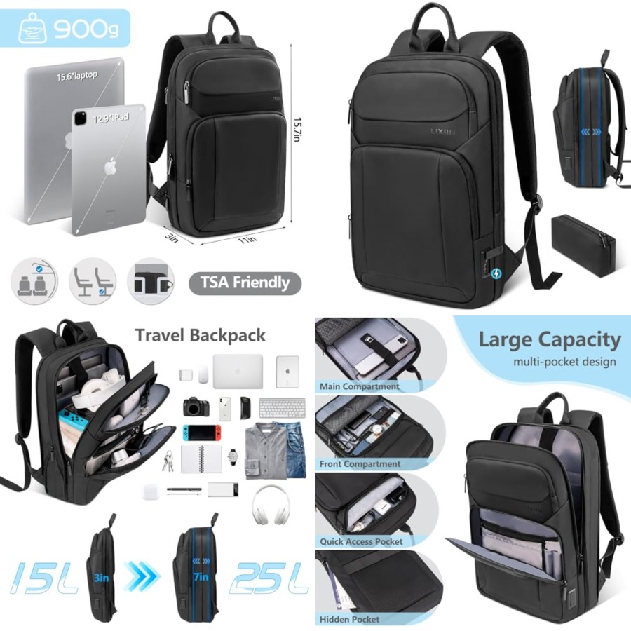 Backpack for Men Slim and Expa – Travel Backpack Anti Theft recenzja i cena