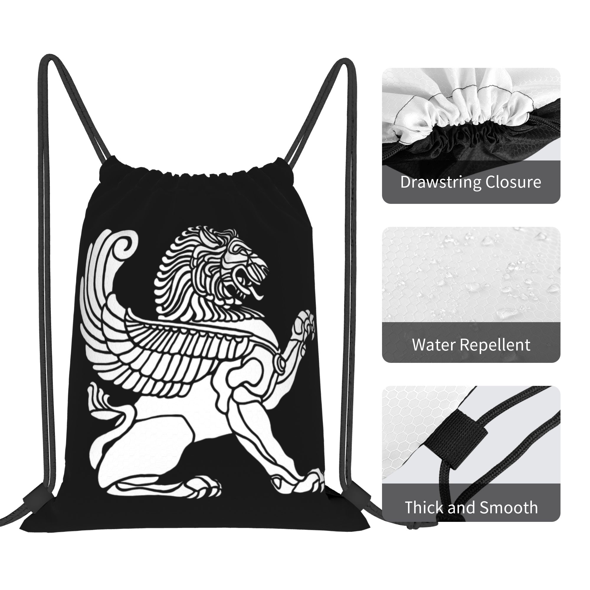 Persian Lion Iranian Iran Pers – Drawstring Gym Bag recenzja i cena