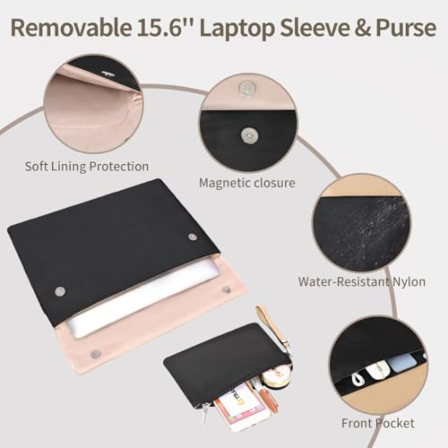 ESTARER Women's Laptop Leather – Laptop Sleeve Removable recenzja i cena