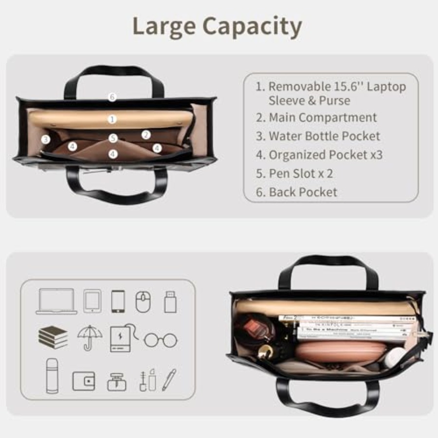 ESTARER Women's Laptop Leather – Laptop Sleeve Removable recenzja i cena