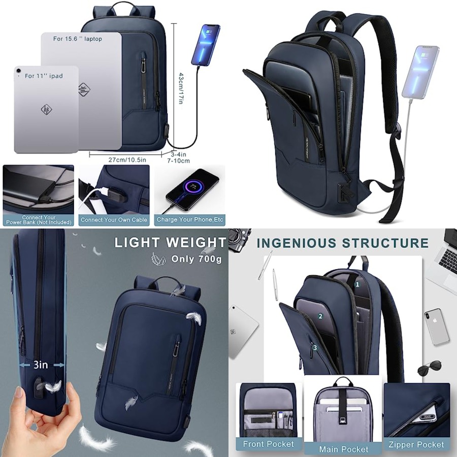Backpack for Men Business Slim – Travel Backpack Anti Theft recenzja i cena