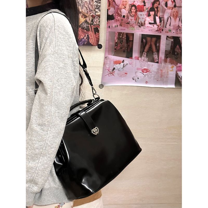 Vintage Black Y2k Mochila Wome – Leather Backpack Vintage recenzja i cena