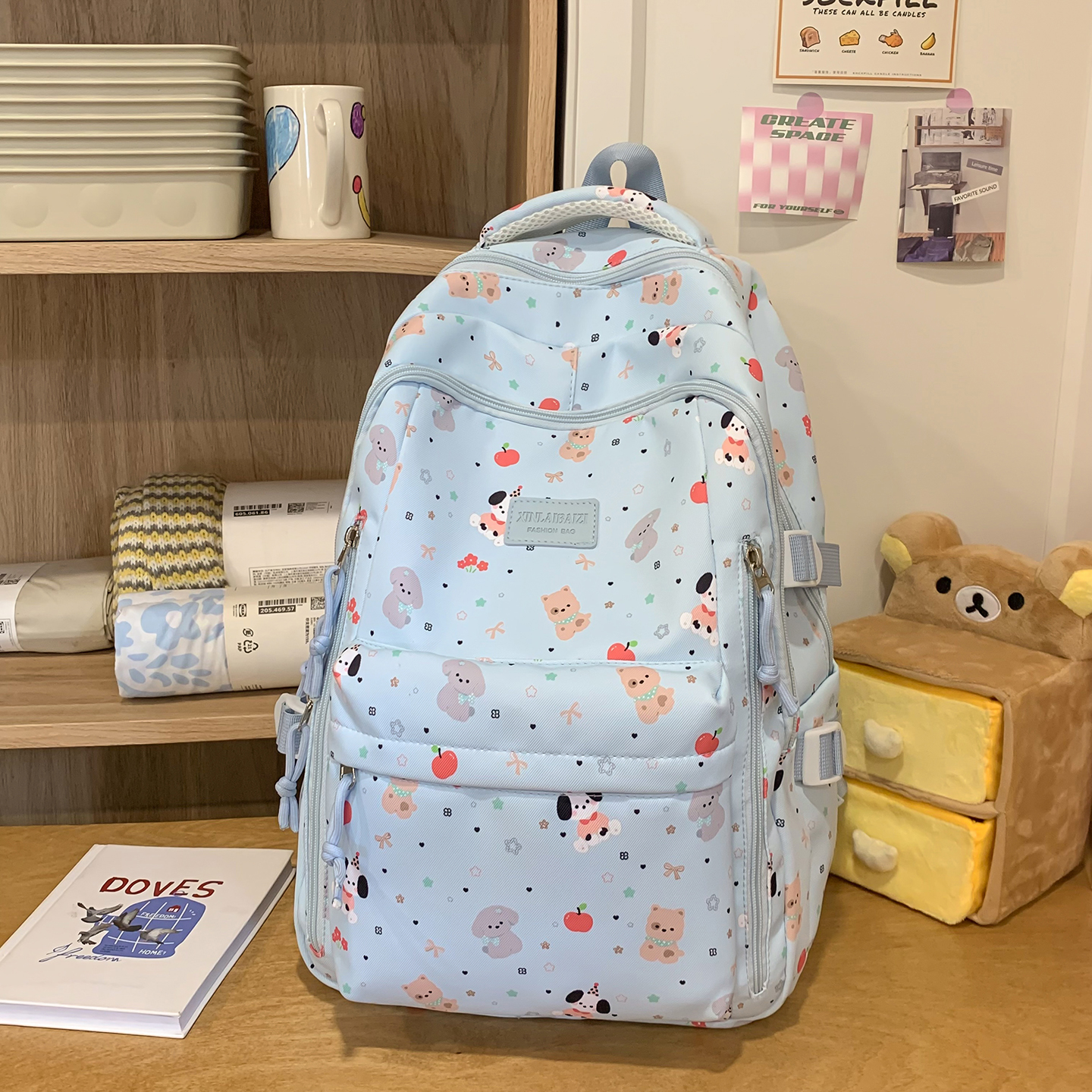 Cute Animal Print Backpack Wom – School Backpack Teen recenzja i cena