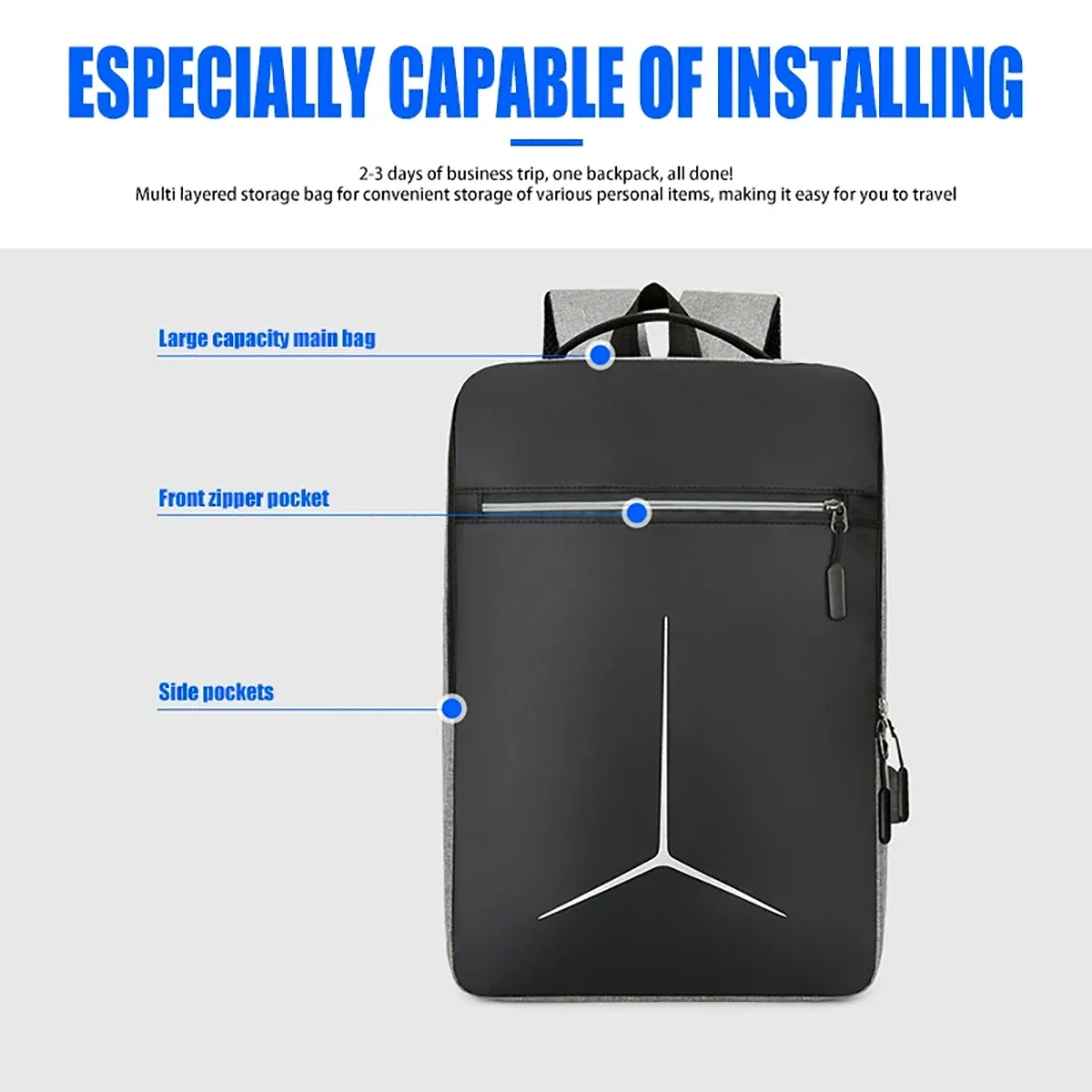 New Anti-theft USB Waterproof  – Travel Backpack Anti Theft recenzja i cena