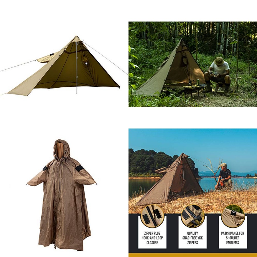 TENTSFORMER Hooded Poncho 4-in – Rain Cover Backpack recenzja i cena